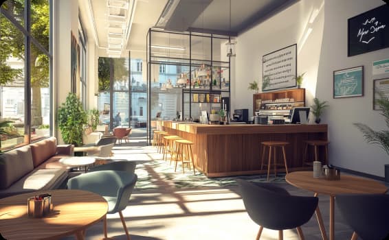 Intérieur d'une agence